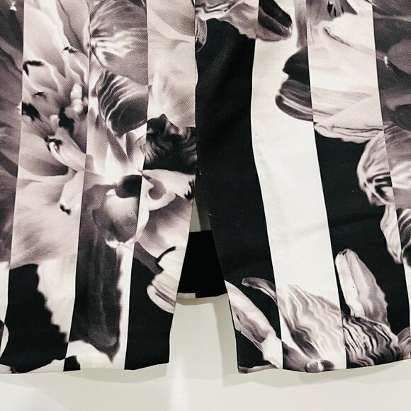 H&M Floral Sleeveless Pleated V Neck Midi Sheath Dress | office Business Casual - Picture 10 of 10